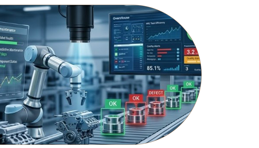 פס ייצור בבדיקה של רובוט